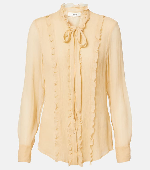 Chloé Ruffled silk crêpon blouse