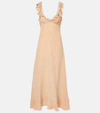 Chloe Ruffled silk crepe de chine maxi dress