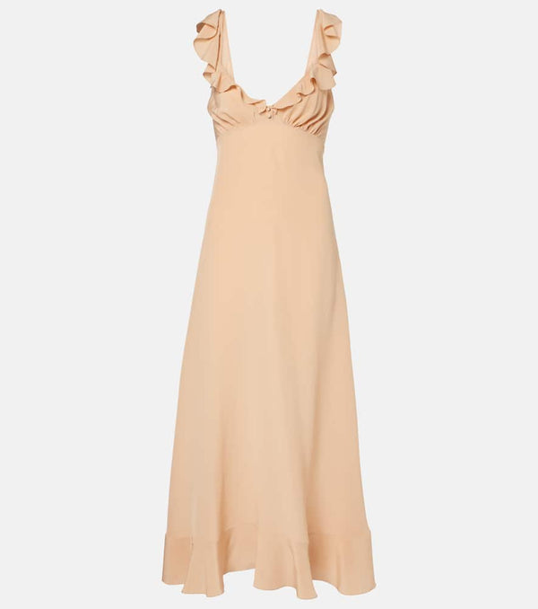 Chloé Ruffled silk crêpe de chine maxi dress