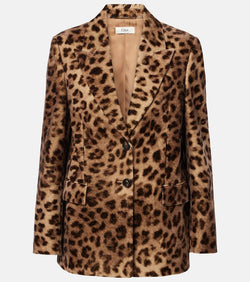 Chloé Leopard-print cotton blazer