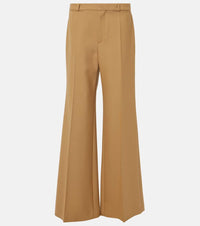 Chloe Wool grain de poudre flared pants