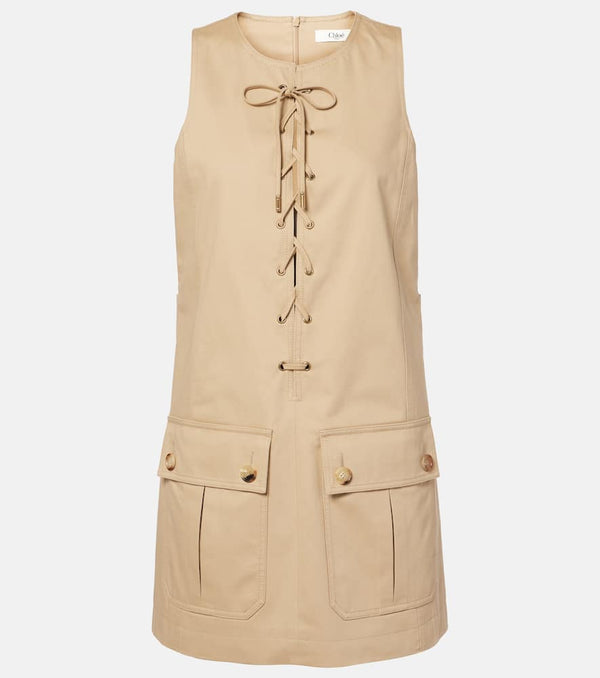 Chloé Cotton satin minidress