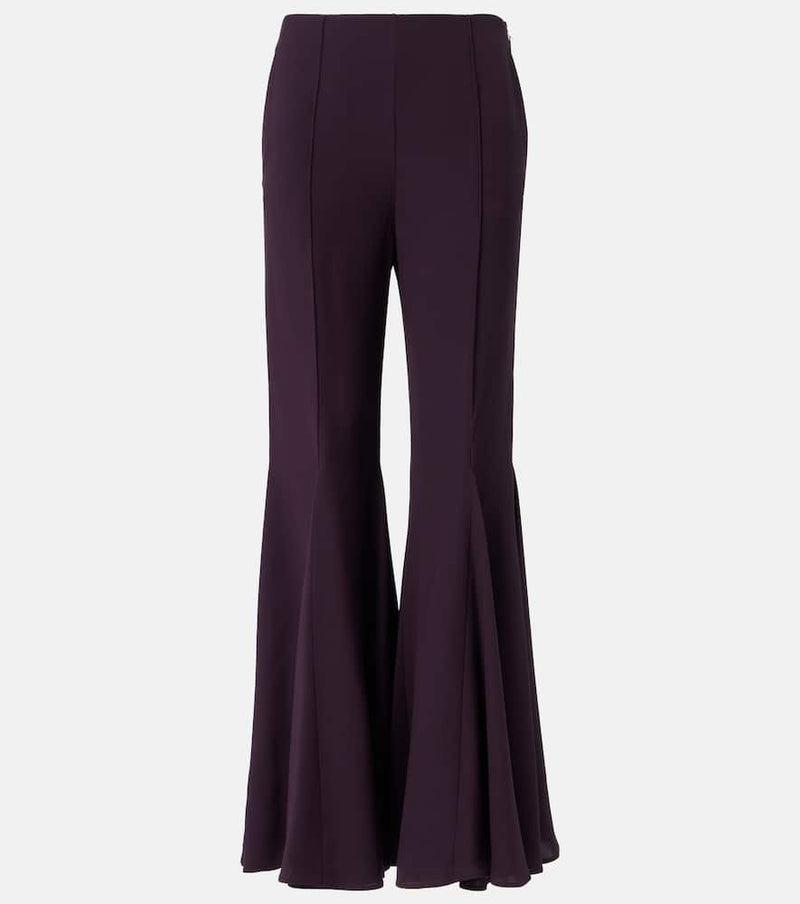 Chloé Cropped crêpe satin flared pants