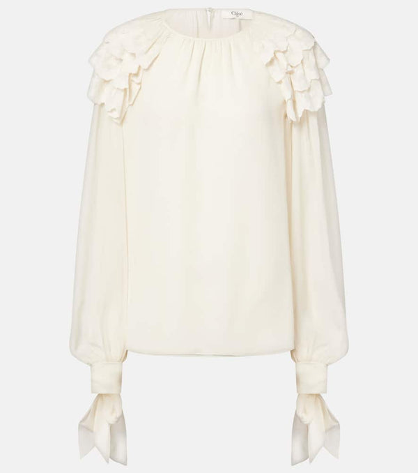 Chloé Ruffled silk blouse