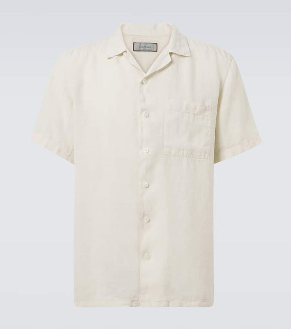 Canali Linen bowling shirt