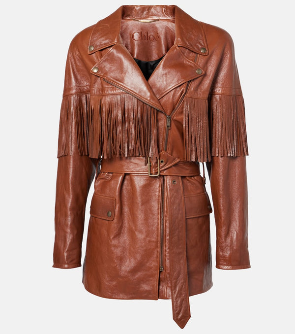 Chloé Fringed leather jacket