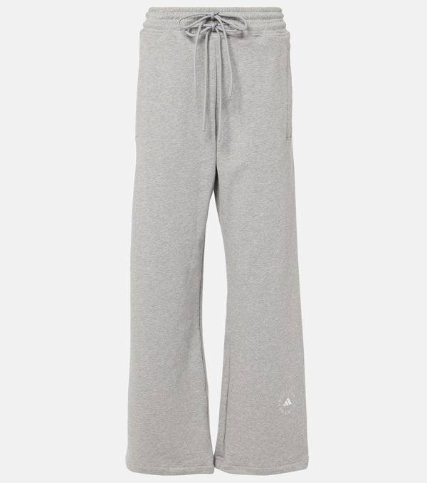 Adidas by Stella McCartney Cotton wide-leg sweatpants