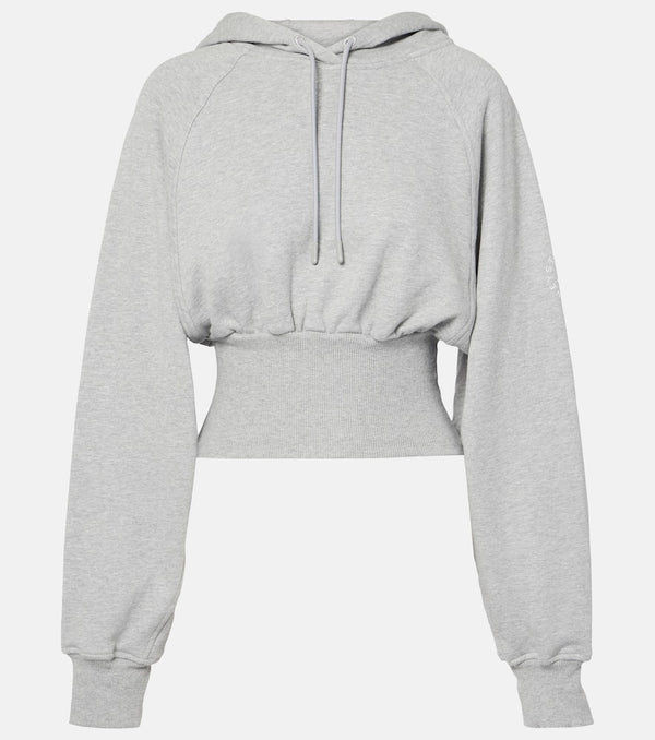 Adidas by Stella McCartney Cropped cotton jersey hoodie