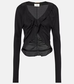 Saint Laurent Ruffled silk blouse