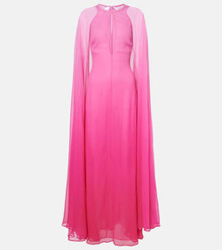 Tom Ford Ombré cutout silk crepon gown