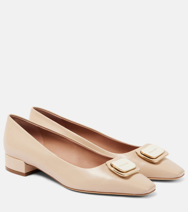 Ferragamo Venera 20 leather ballet flats