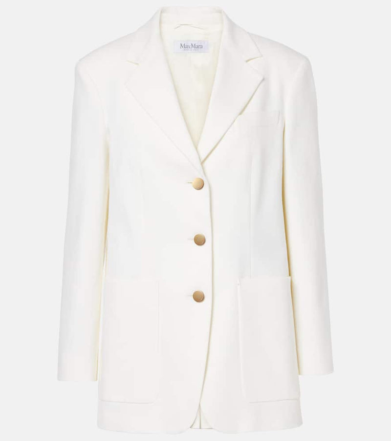 Max Mara Single-breasted cotton drill jacket