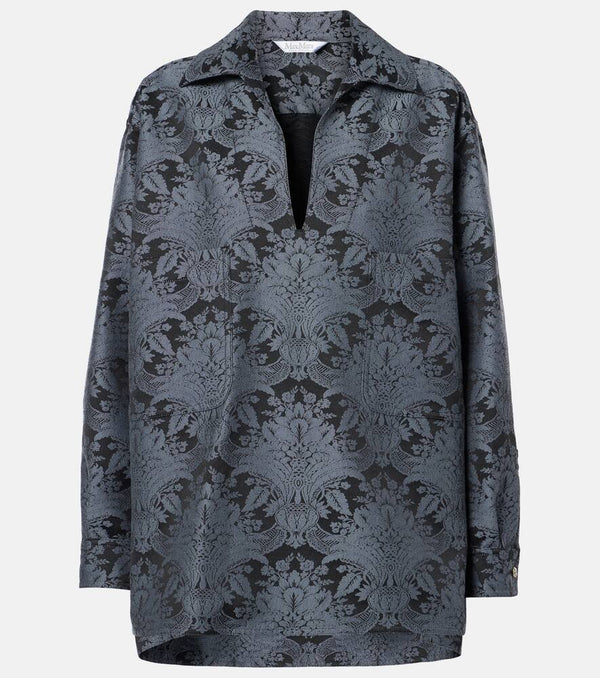 Max Mara Anemone wool-blend jacquard shirt