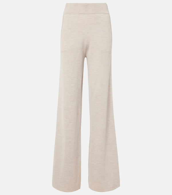 Max Mara Wilma knitted wool wide-leg pants