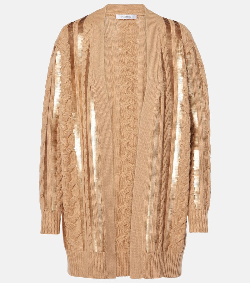 Max Mara Mirco sequined wool and cashmere cardigan