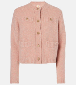 Jardin des Orangers Cropped cashmere-blend bouclé cardigan