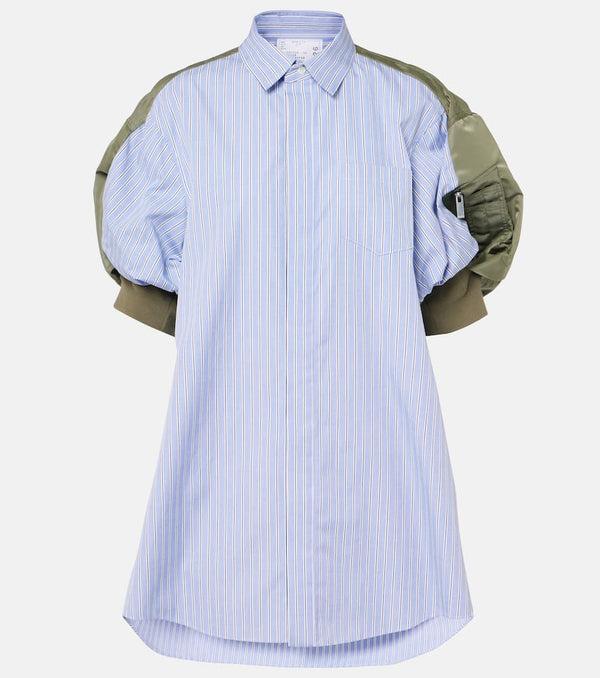 Sacai Striped cotton poplin shirt