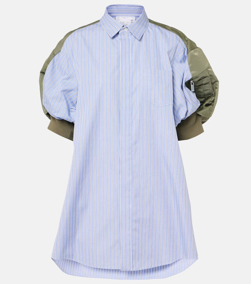 Sacai Striped cotton poplin shirt
