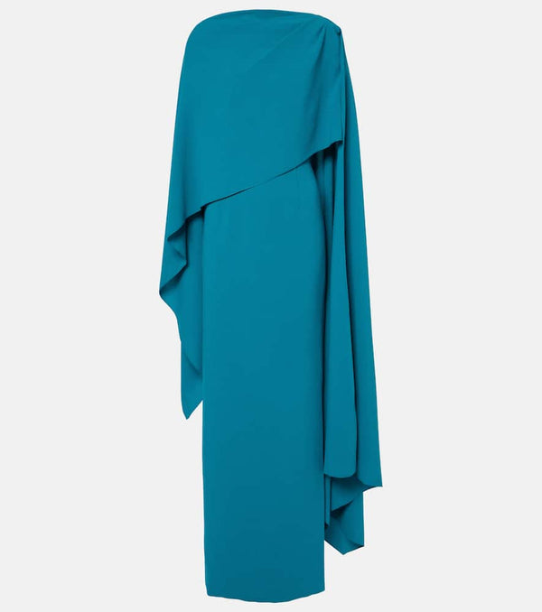 Roksanda Demetria caped crêpe midi dress