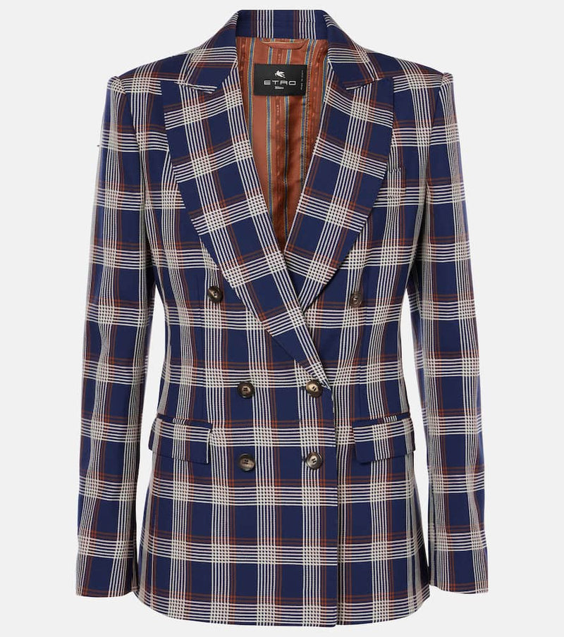 Etro Checked wool blazer