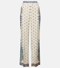 Etro Printed high-rise straight pants