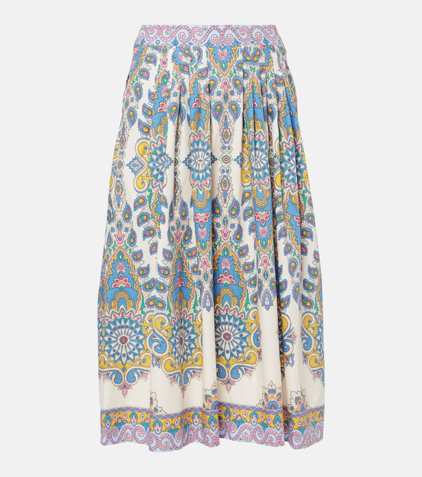 Etro Paisley cotton midi skirt