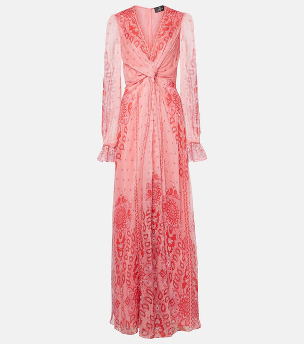 Etro Printed silk gown