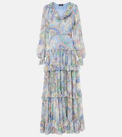 Etro Floral silk gown