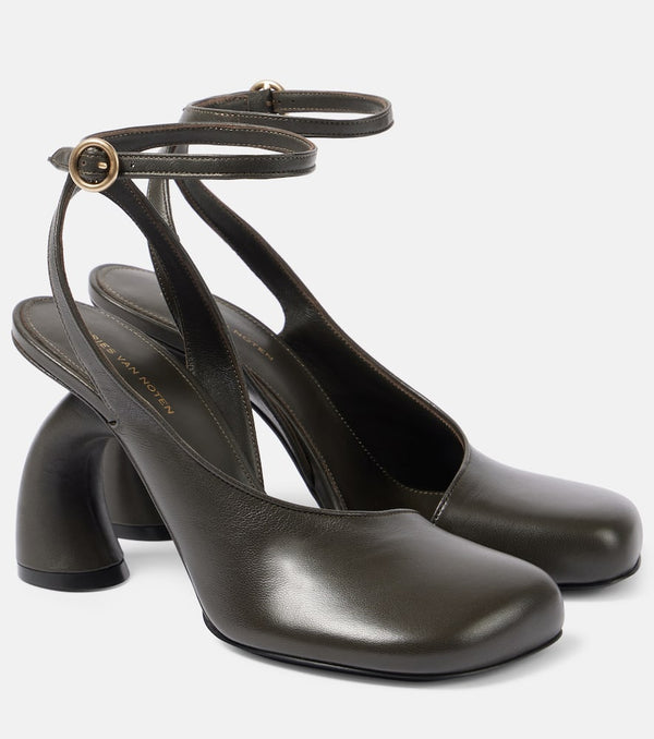 Dries Van Noten Leather slingback pumps