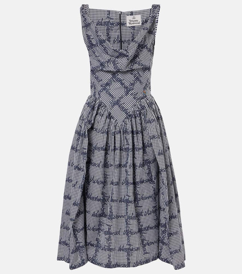 Vivienne Westwood Sunday gingham cotton corset midi dress