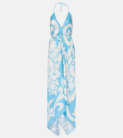 Etro Printed silk midi dress