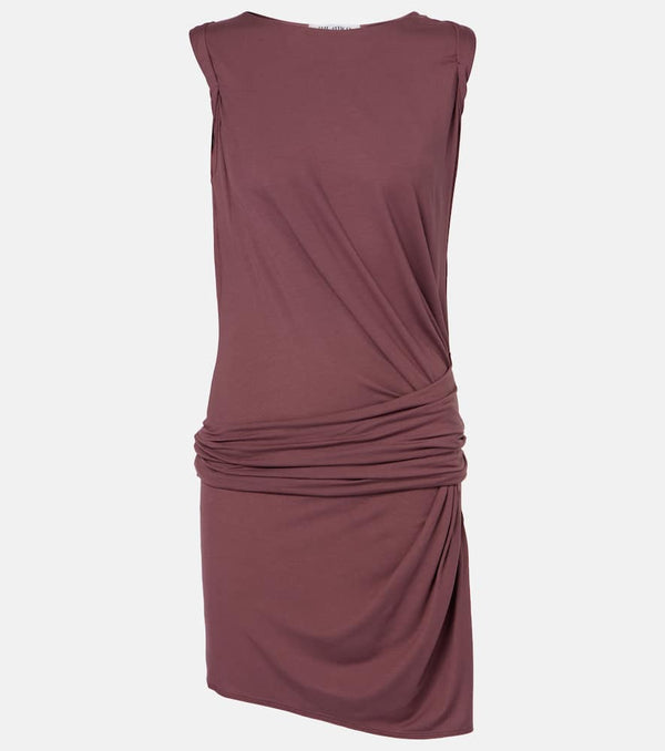 The Attico Draped drop-waist jersey minidress