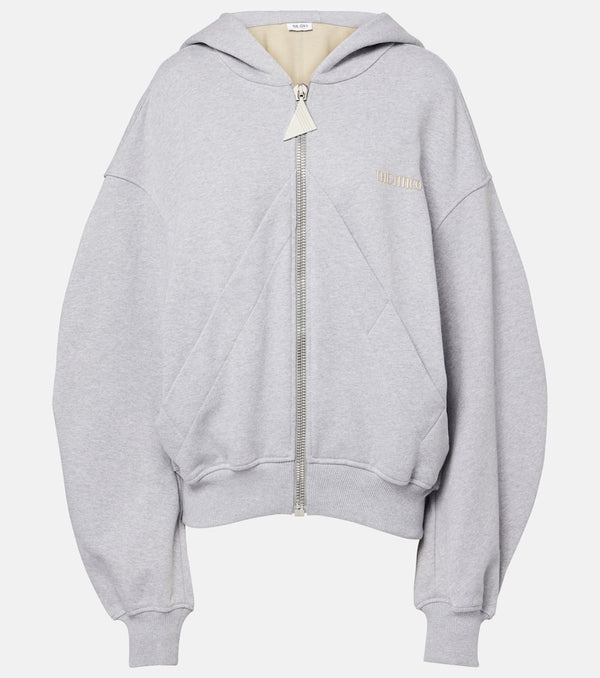 The Attico Logo cotton fleece hoodie