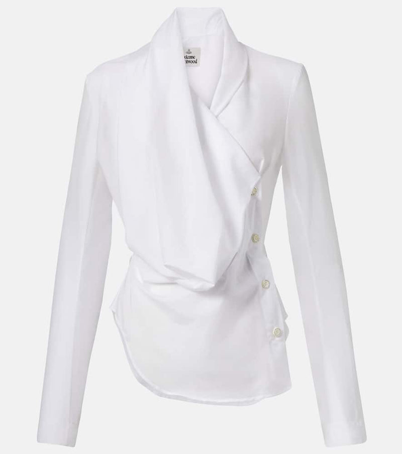 Vivienne Westwood Galatea draped cotton and silk shirt