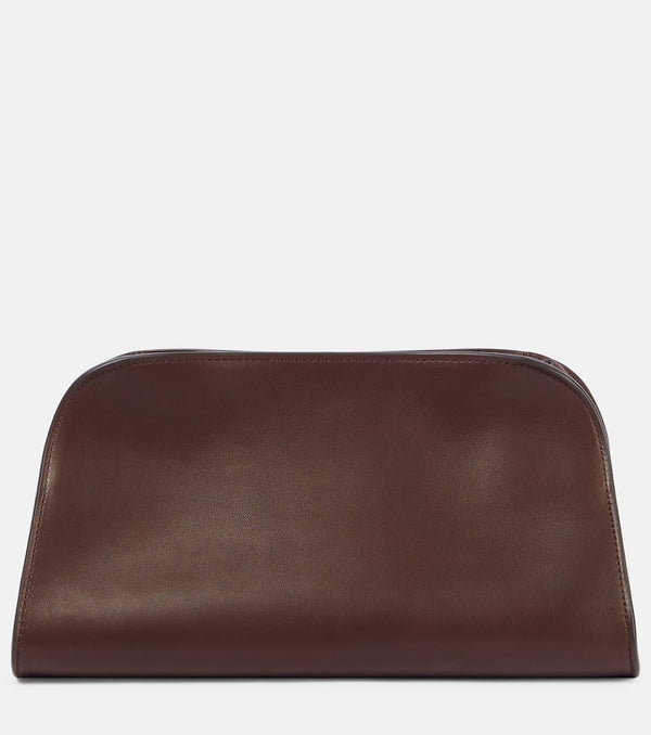 The Row Peggy leather clutch