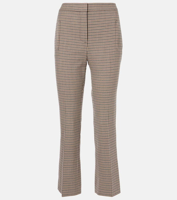 Veronica Beard Arte Houndstooth high-rise cropped pants