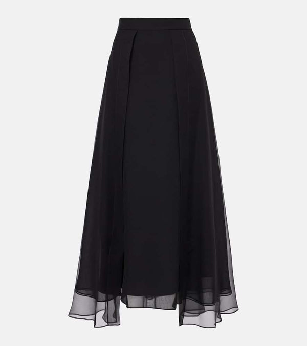 Brunello Cucinelli Silk satin midi skirt