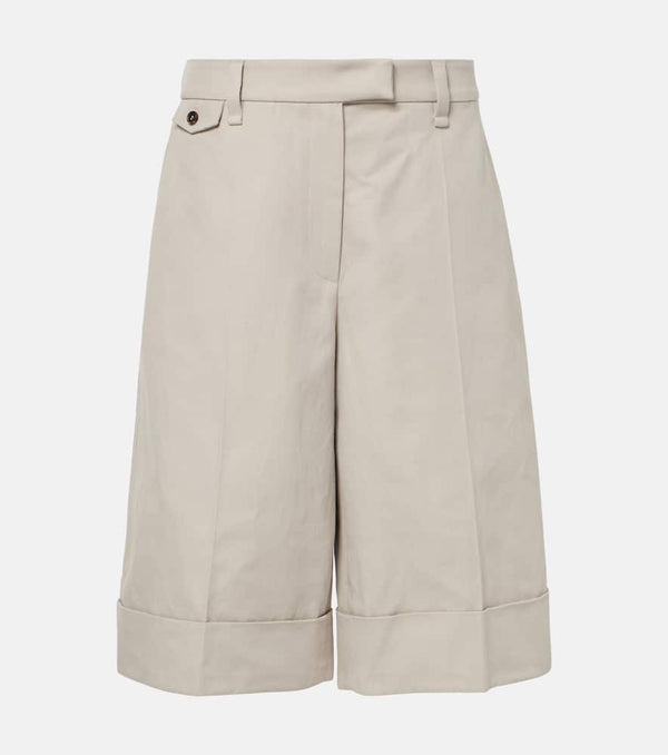 Brunello Cucinelli Cotton and linen Bermuda shorts