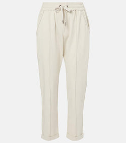 Brunello Cucinelli Cotton jersey cropped sweatpants