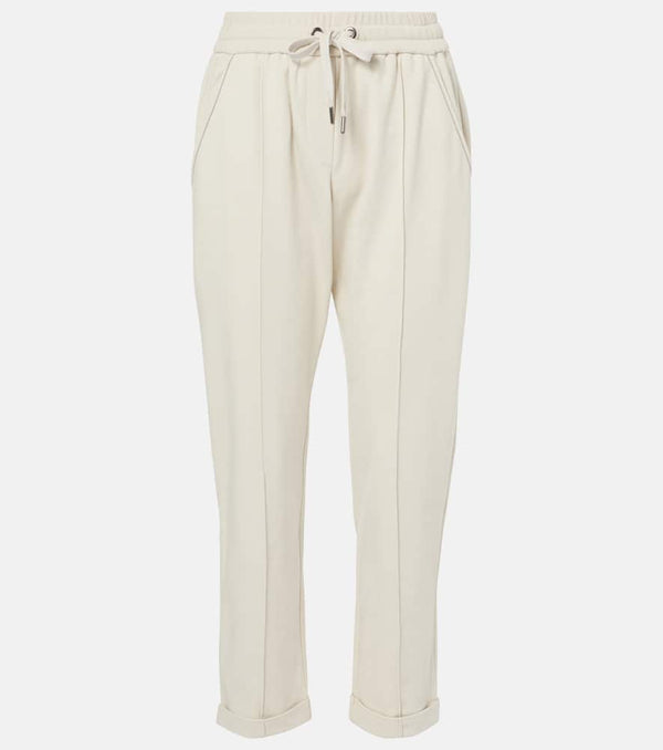 Brunello Cucinelli Cotton jersey cropped sweatpants