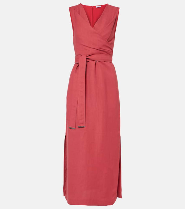 Brunello Cucinelli Gathered midi dress