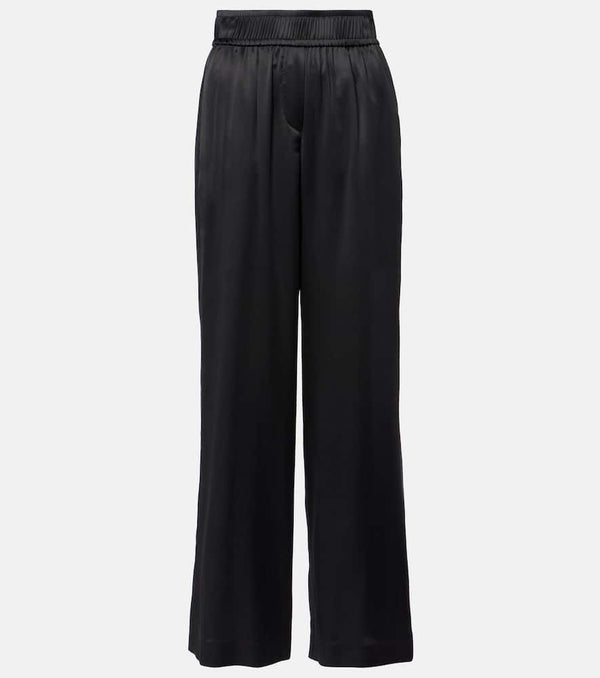 Brunello Cucinelli Silk-blend wide-leg pants