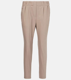 Brunello Cucinelli Cotton-blend slim pants