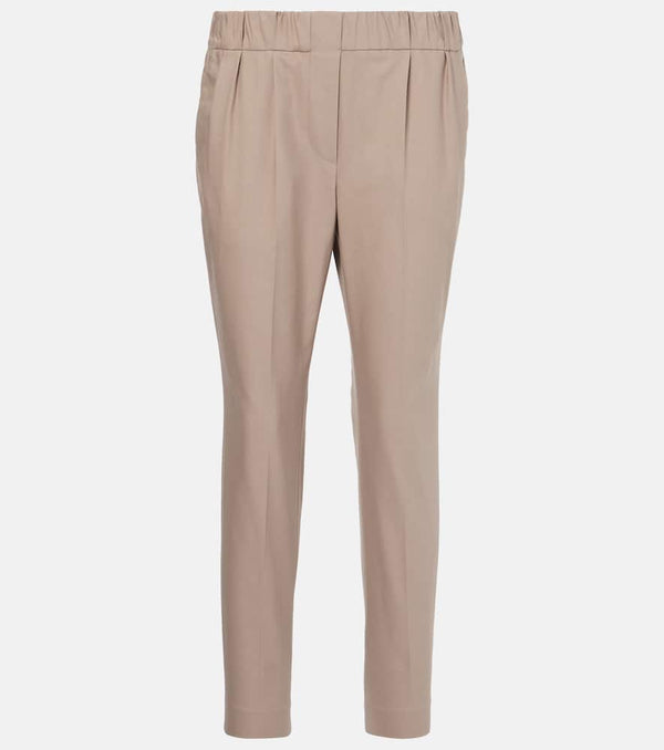 Brunello Cucinelli Cotton-blend slim pants