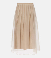 Brunello Cucinelli Silk midi skirt