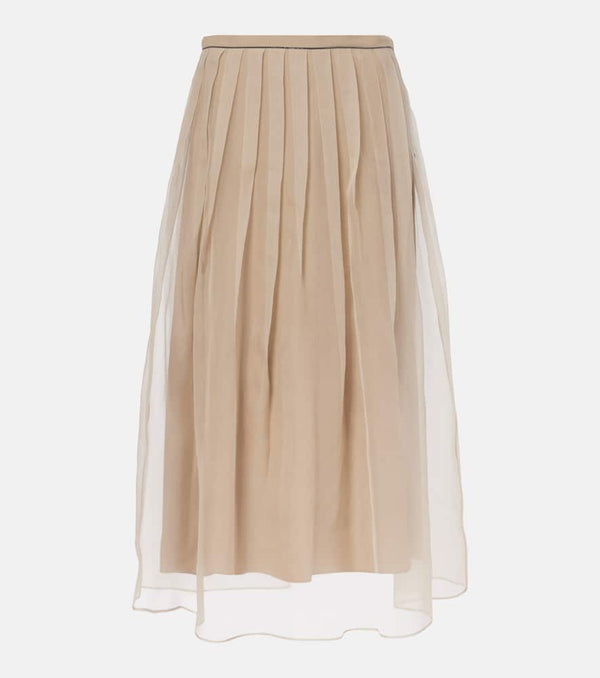 Brunello Cucinelli Silk midi skirt