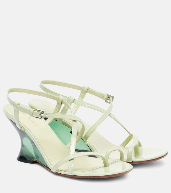 Dries Van Noten Bulle 105 patent leather mules