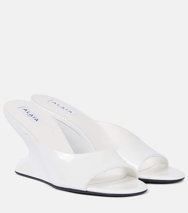 Alaïa Curve 75 patent leather wedges