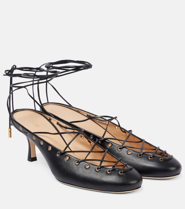 Chloé Ghillies leather pumps