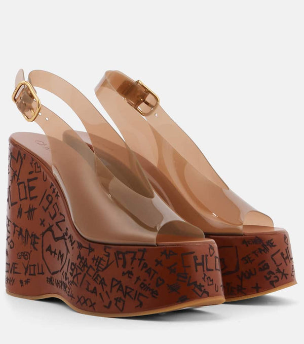 Chloé Maxime patent leather wedges